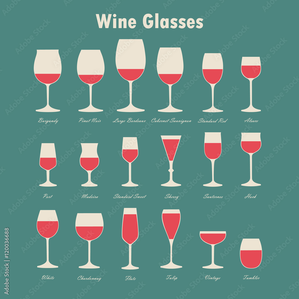 Set of vector wine glass and bottles silhouettes Set of vector wine glass and bottles silhouettes
