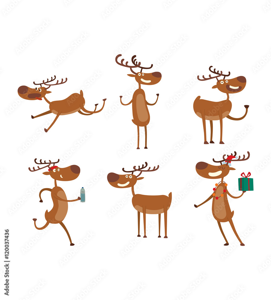 Cartoon deer vector character