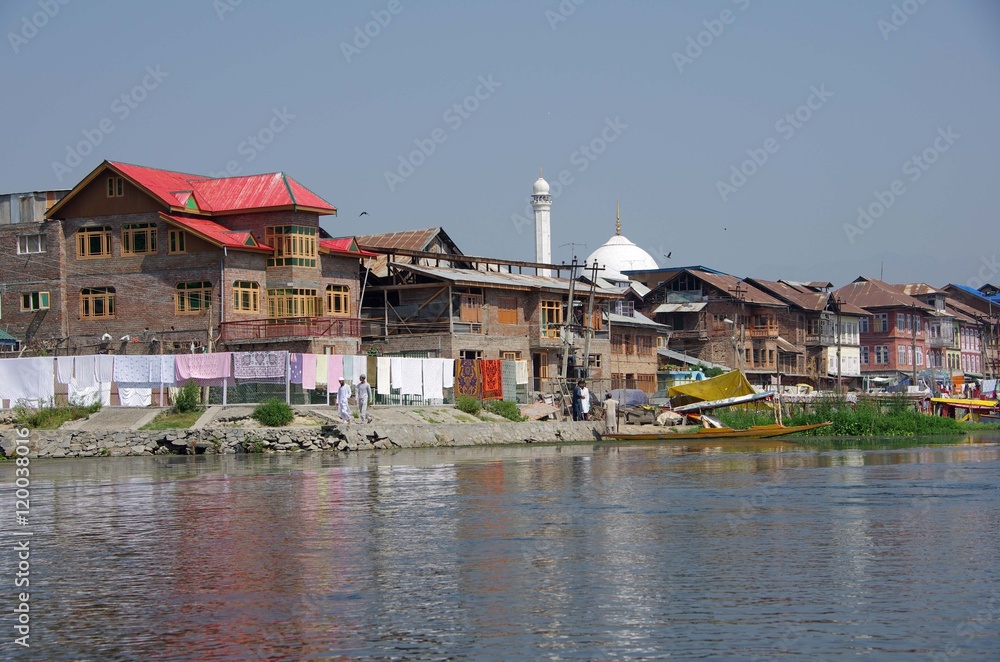 Village near Srinagar in Kashmir, India