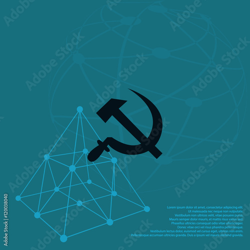 Hammer and sickle vector illustration