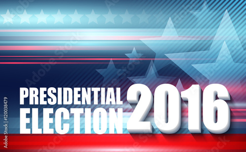 2016 USA presidential election poster. Vector illustration