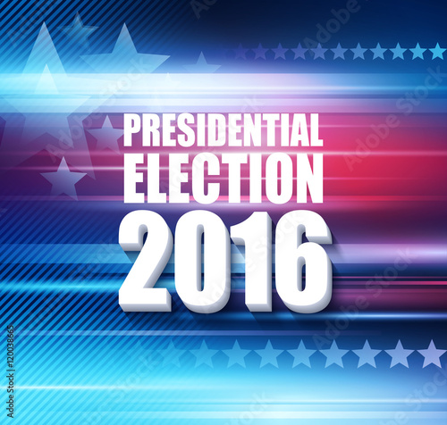 2016 USA presidential election poster. Vector illustration