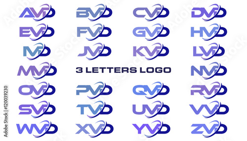 3 letters modern generic swoosh logo AVD, BVD, CVD, DVD, EVD, FVD, GVD, HVD, IVD, JVD, KVD, LVD, MVD, NVD, OVD, PVD, QVD, RVD, SVD, TVD, UVD, VVD, WVD, XVD, YVD, ZVD
