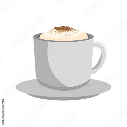 coffee mug cup drinking caffeine beverage vector illustration