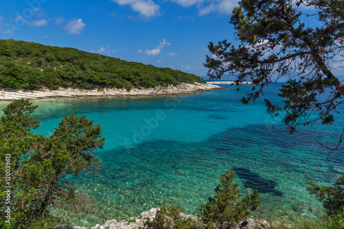Fototapeta Naklejka Na Ścianę i Meble -  amazing view of Emblisi Fiskardo Beach, Kefalonia, Ionian islands, Greece