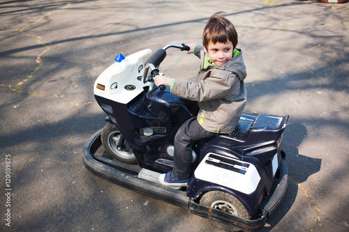 Little boy driving