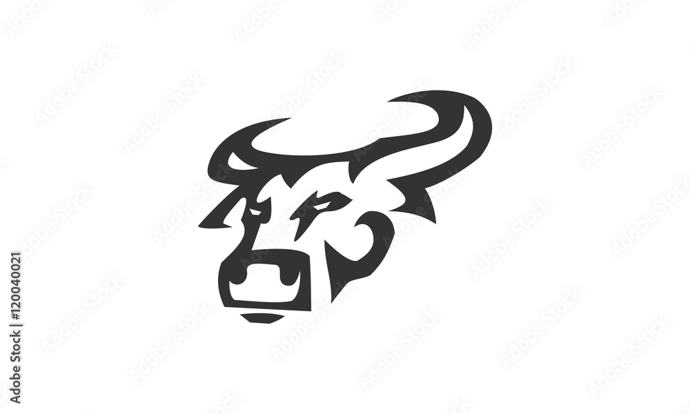 Emblem Buffalo Head Icon Emblem Buffalo Head Icon
