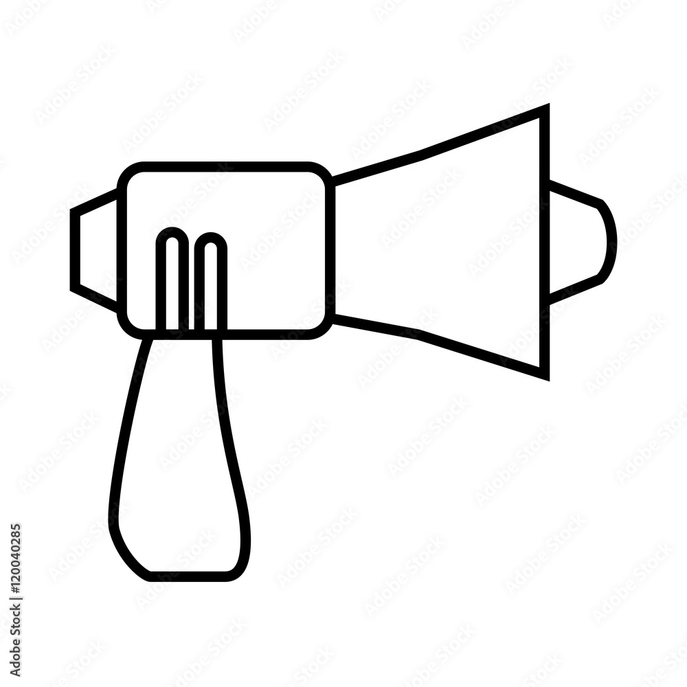 megaphone speaker loudspeaker audio communication device silhouette vector illustration megaphone speaker loudspeaker audio communication device silhouette vector illustration