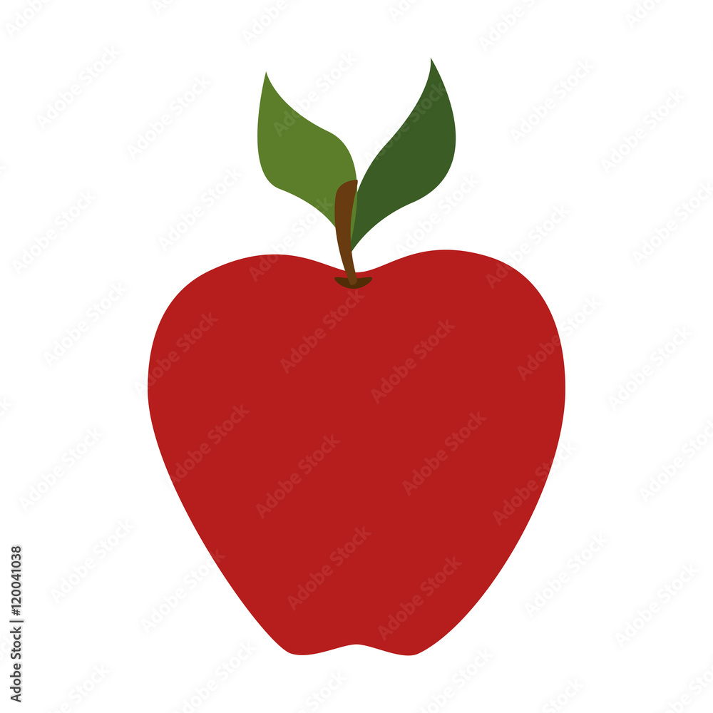 Fototapeta premium red apple fruit food agriculture healthy lifestyle vector illustration
