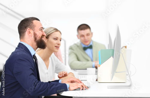 People working on computers...