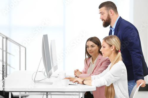 People working at a office