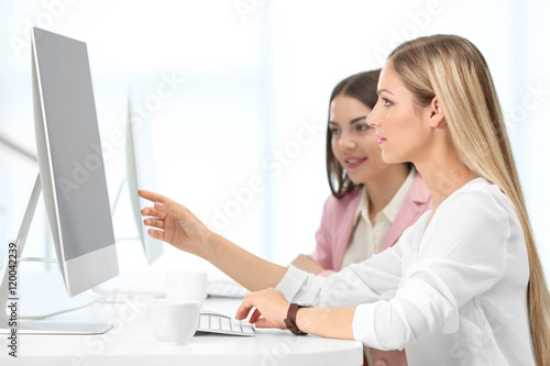People working at a office