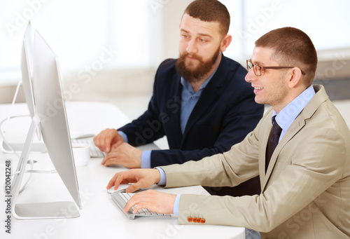 People working at a office
