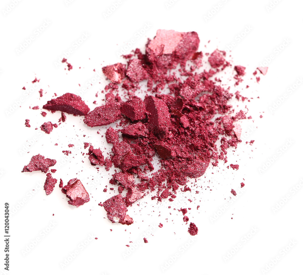 Pink eye shadow isolated on white