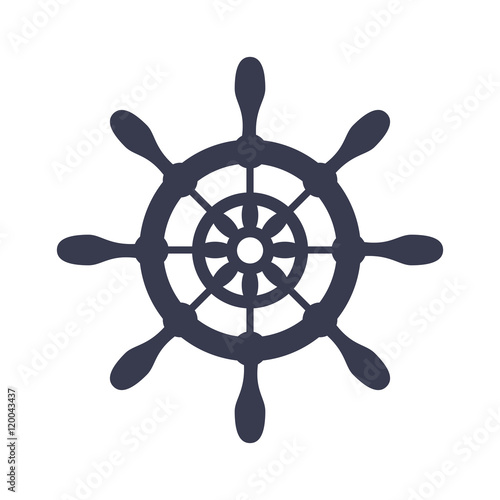 boat sail rudder. ocean nautical symbol. vector illustration