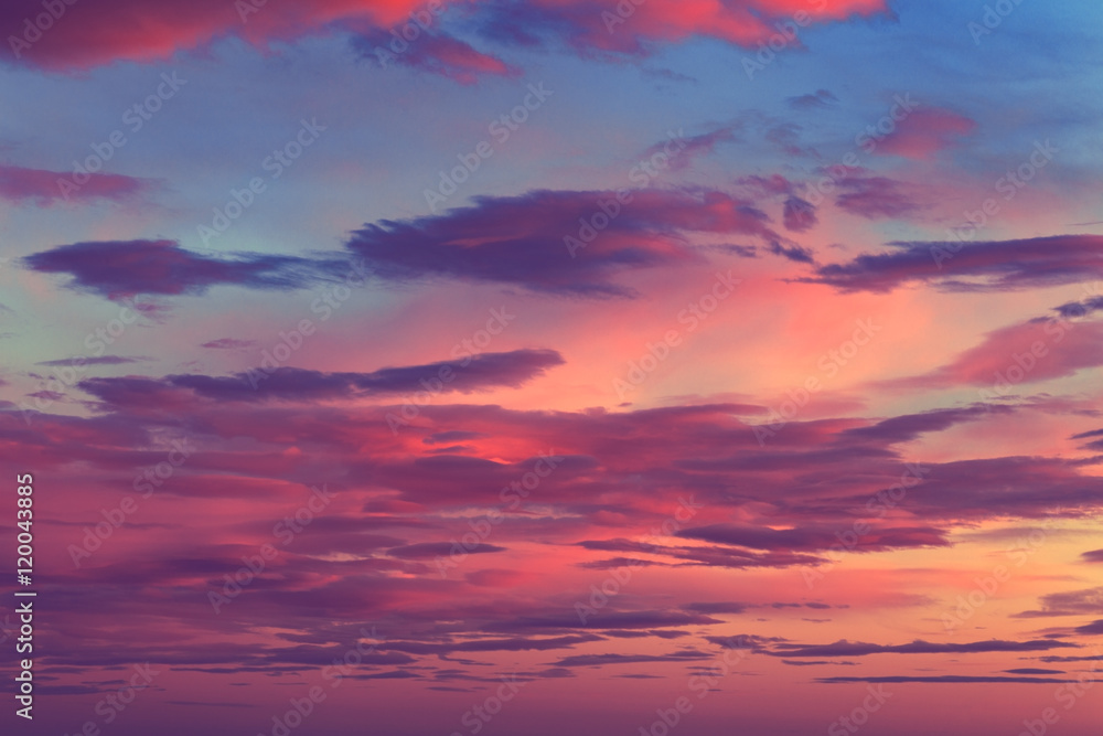 Warm Pastel Colours of Twilight Clouds Background