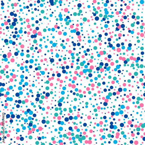 Seamless abstract pattern with circles. Memphis style. Decorative background