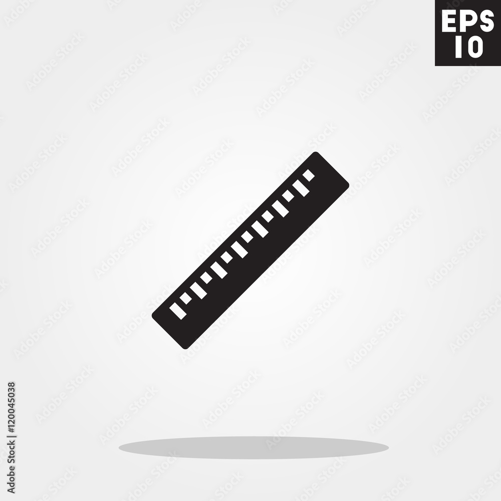 Ruler icon in trendy flat style isolated on grey background. Ruler symbol for your design, logo, UI. Vector illustration, EPS10. Ruler icon in trendy flat style isolated on grey background. Ruler symbol for your design, logo, UI. Vector illustration, EPS10.