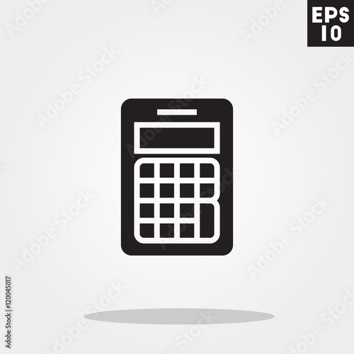 Calculator icon in trendy flat style isolated on grey background. Calculator symbol for your design, logo, UI. Vector illustration, EPS10. © reziart
