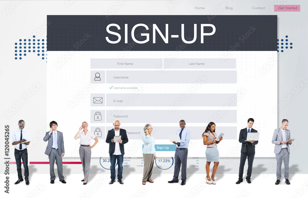 Sign Up Membership Registration Follow Concept Sign Up Membership Registration Follow Concept