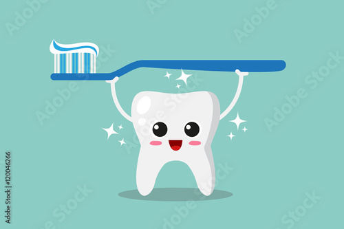 Cute and funny tooth