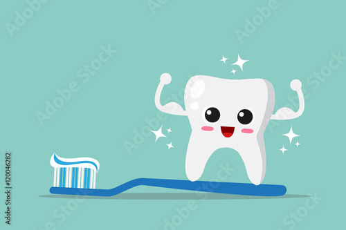 Cute and funny tooth