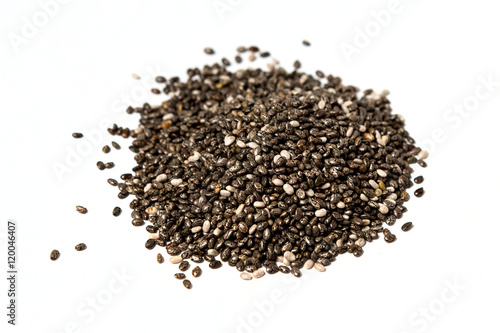  Chia seed isolated on white
