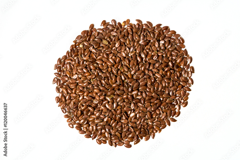 Flaxseed isolated on white Flaxseed isolated on white