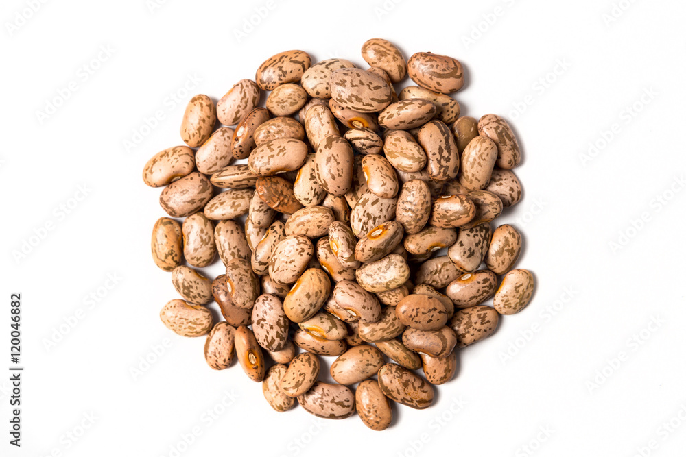 Pinto beans isolated on white Pinto beans isolated on white