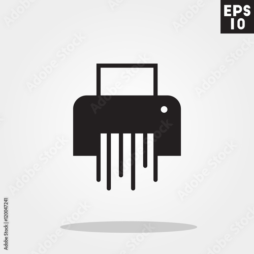 Shredder with pin magnetic icon in trendy flat style isolated on grey background. Shredder with pin magnetic  symbol for your design, logo, UI. Vector illustration, EPS10.