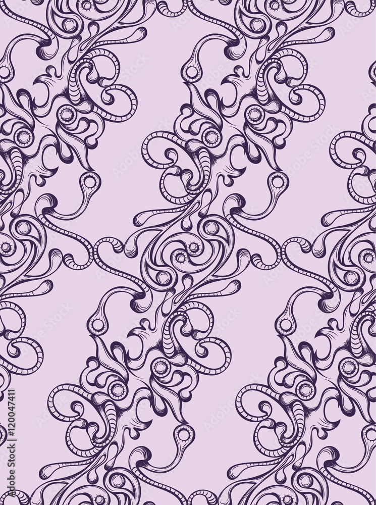 Seamless pattern with hatched ornament. Retro style. Vector illustration, eps10 Seamless pattern with hatched ornament. Retro style. Vector illustration, eps10