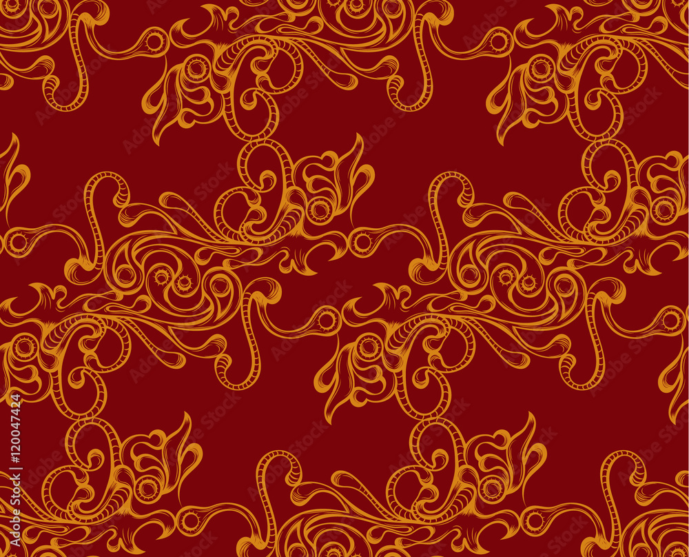 Seamless pattern with hatched ornament. Retro style. Vector illustration, eps10 Seamless pattern with hatched ornament. Retro style. Vector illustration, eps10