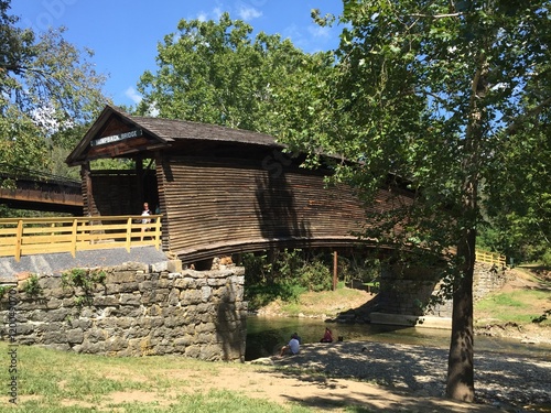 covered wood bridge in West Virginia