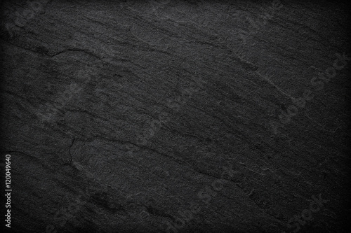 Dark grey black slate background or texture. photo
