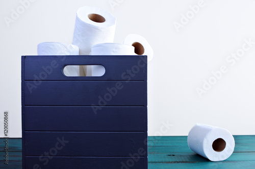 Tableau sur toile One toilet paper out of the toilet papers box