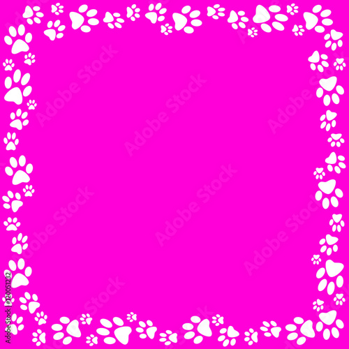 Dog Paw Border Background