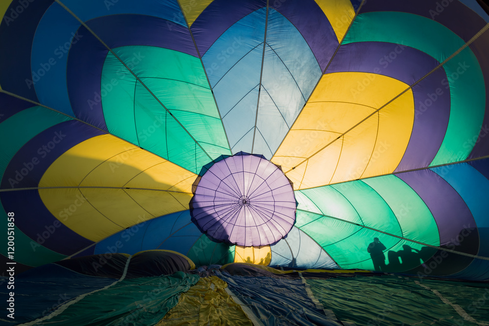 Fototapeta premium Inside of hot air balloon