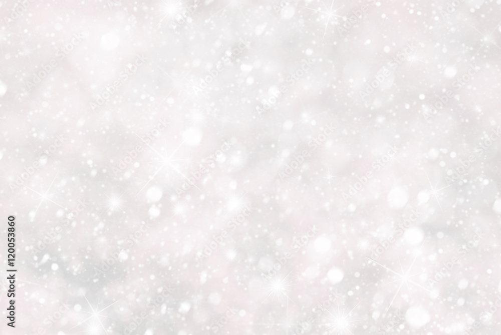Christmas Background With Snwoflakes And Bokeh, Pink Color