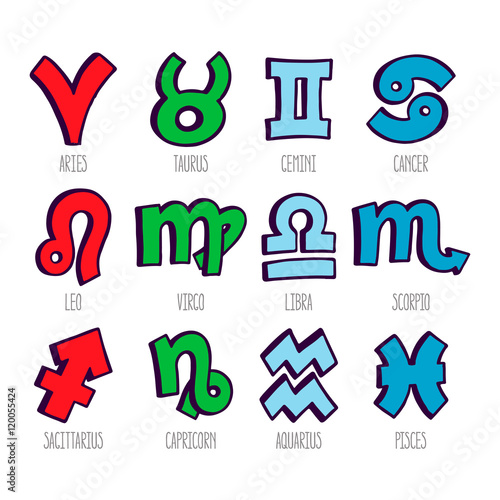 set of zodiac signs
