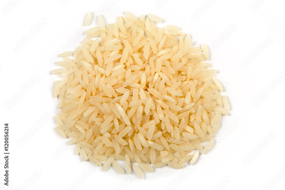 Long grain white rice isolated on white background Long grain white rice isolated on white background
