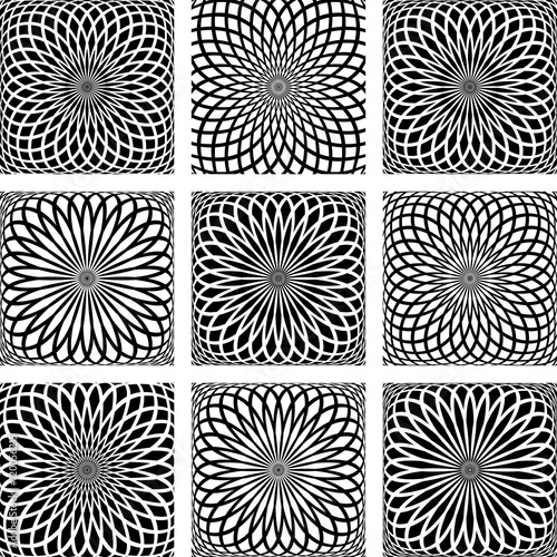Rotation lines patterns. Design elements set.