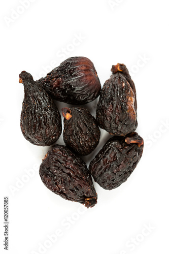 Black mission figs isolated on white background photo