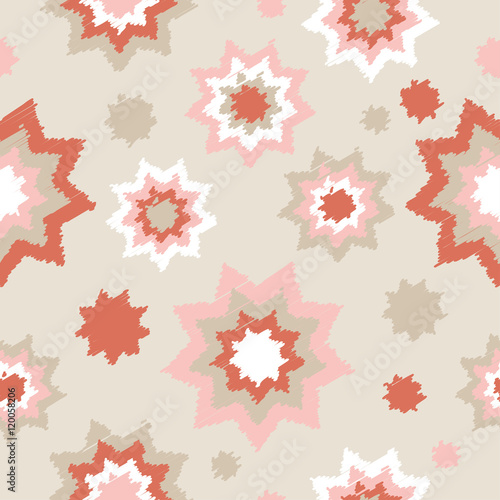 Seamless vector background with decorative stars. Print. Cloth design  wallpaper.