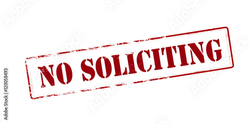 No soliciting