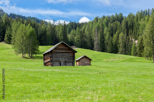Landscape view of Unesco World Heritage site Dolomiti  Alta Badia  Italy