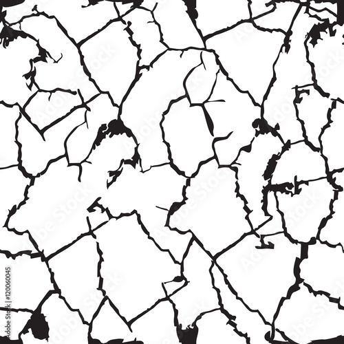 Ground. Crackle. Marble seamless pattern. Vector