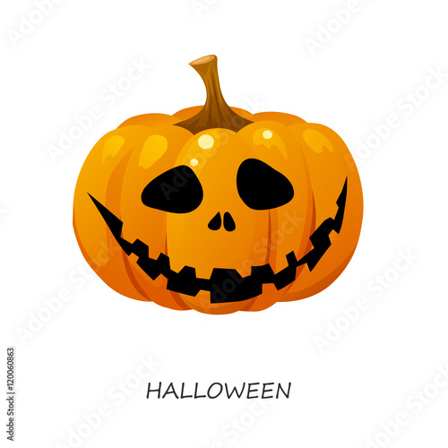 Halloween pumpkin on a white background