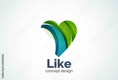 Love heart logo template