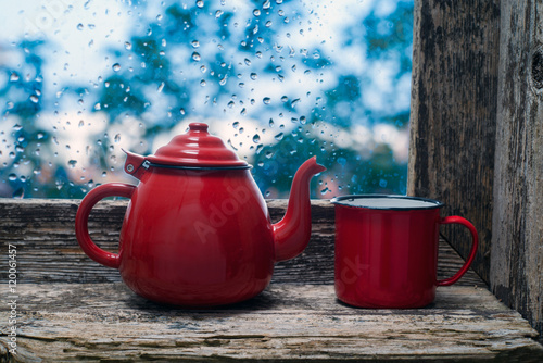 teapot and cup