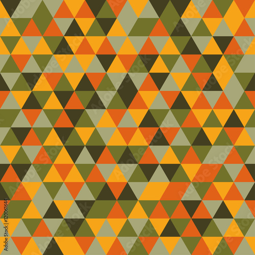 Seamless vector color triangles pattern.